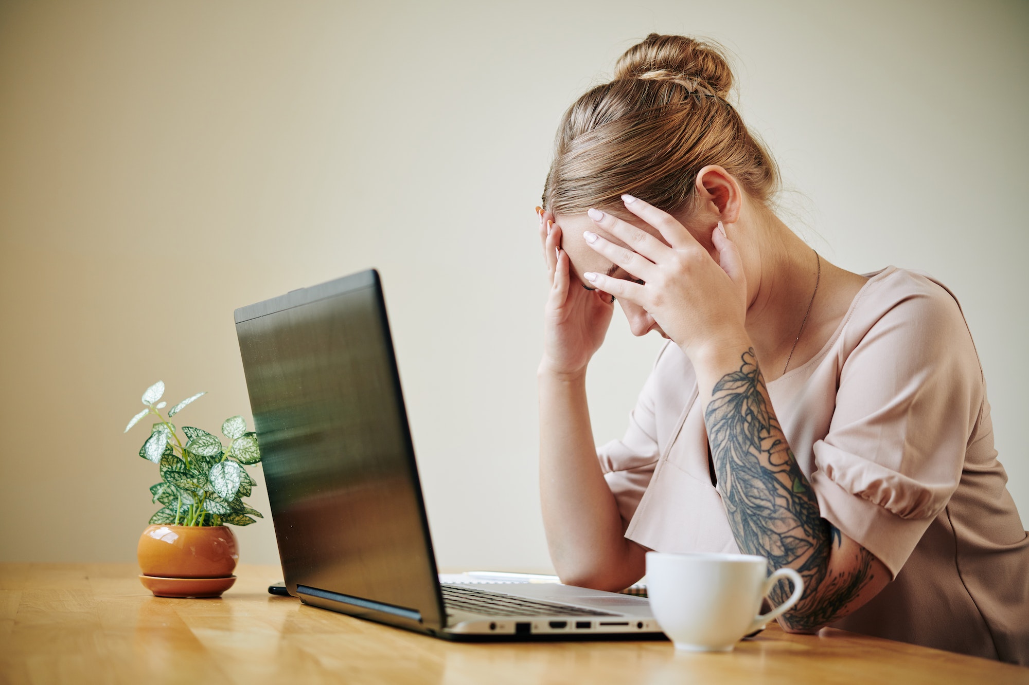 Modern Woman Experiencing Burnout